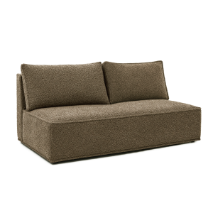Sofa Rozkładana Kanapa z Funkcją Spania Dwuosobowa Do Salon Brązowa MAVIA 1002487