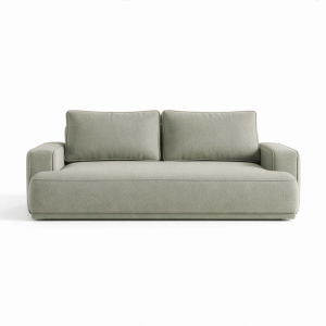 Sofa Rozkładana Kanapa z Funkcją Spania Dwuosobowa Do Salon Szara CAMELIA 999605