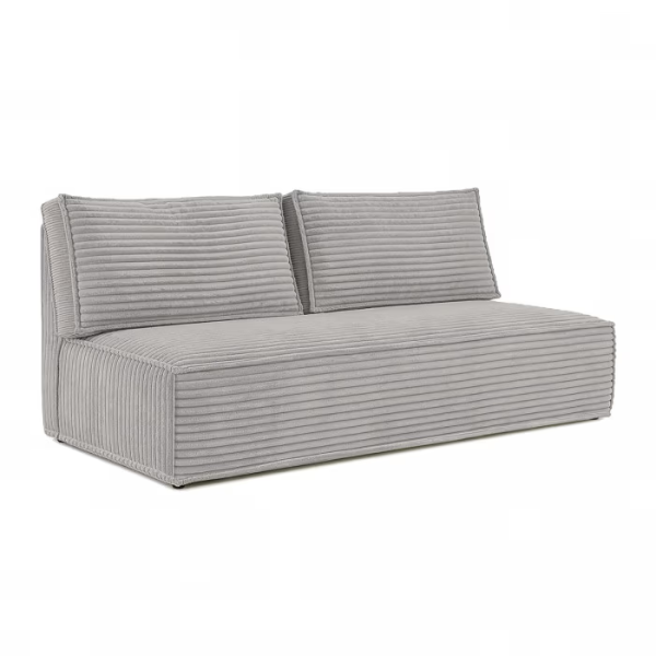 Sofa Rozkładana Kanapa z Funkcją Spania Dwuosobowa Do Salon Szara MAVIA 1060571