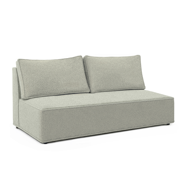 Sofa Rozkładana Kanapa z Funkcją Spania Dwuosobowa Do Salon Szara MAVIA 1002485