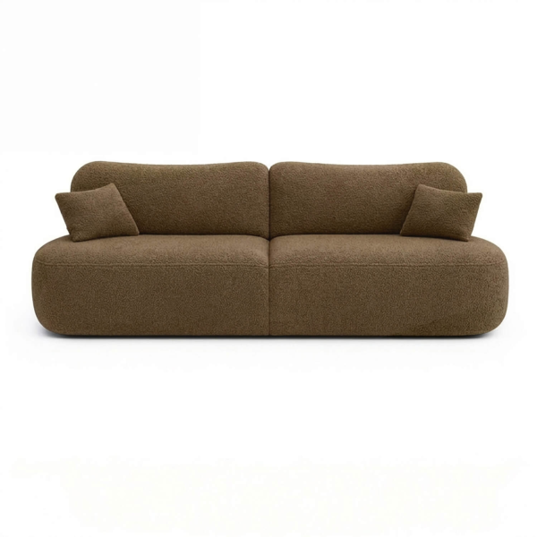Sofa Rozkładana Kanapa z Funkcją Spania Dwuosobowa Do Salonu Brązowa AVERIO 999586