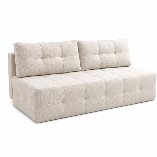 Sofa Rozkładana Kanapa z Funkcją Spania Dwuosobowa Do Salonu Kremowa MORANA 1032152