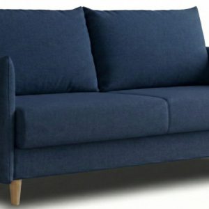 Sofa Rozkładana Kanapa z Funkcją Spania + Pojemnik do Salonu Look Granatowa 955630