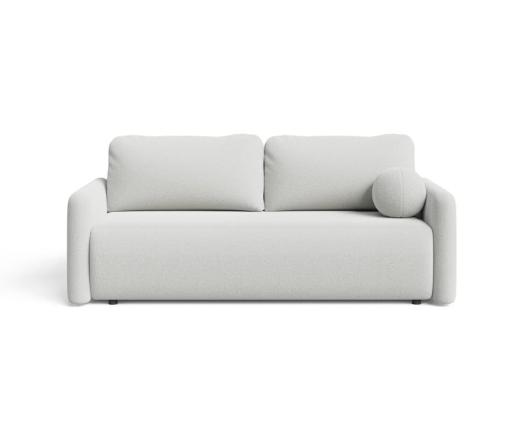 Sofa rozkładana kanapa z pojemnikiem na pościel Luna - biała 818094