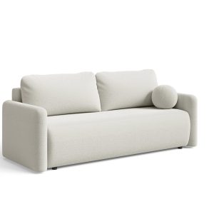 Sofa rozkładana kanapa z pojemnikiem na pościel Luna – kremowa 818098 Sofa rozkładana kanapa z pojemnikiem na pościel Luna – kremowa 818098