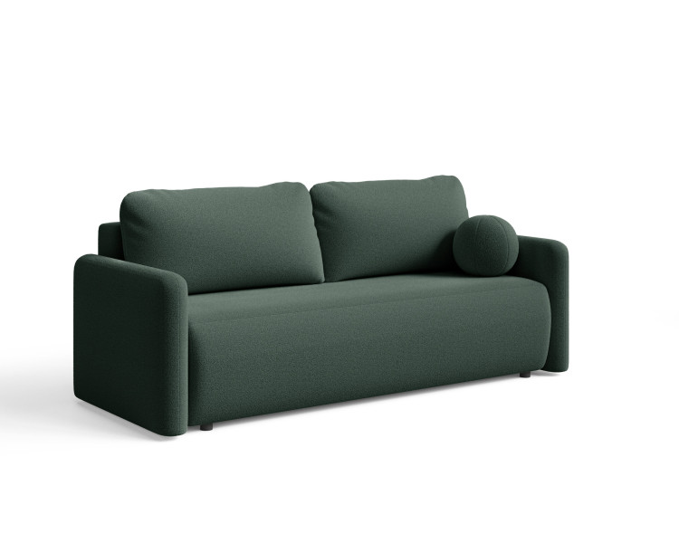 Sofa rozkładana kanapa z pojemnikiem na pościel Luna - zielona 818091