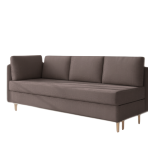 Sofa Rozkładana Lewostronna PRATO Brązowa z Funkcją Spania do Salonu 814959 Sofa Rozkładana Lewostronna PRATO Brązowa z Funkcją Spania do Salonu 814959