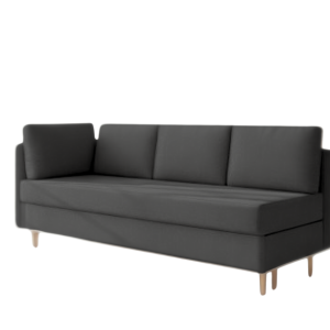 Sofa Rozkładana Lewostronna PRATO Czarna z Funkcją Spania do Salonu 804371 Sofa Rozkładana Lewostronna PRATO Czarna z Funkcją Spania do Salonu 804371