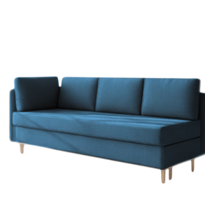 Sofa Rozkładana Lewostronna PRATO Granatowa z Funkcją Spania do Salonu 804366 Sofa Rozkładana Lewostronna PRATO Granatowa z Funkcją Spania do Salonu 804366