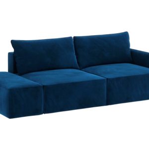 Sofa Rozkładana Lewostronna Trzyosobowa VINCI 2 Granatowa z Funkcją Spania 805153 Sofa Rozkładana Lewostronna Trzyosobowa VINCI 2 Granatowa z Funkcją Spania 805153