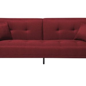 Sofa rozkładana LUCAN Bordowy dla 3 osób 76517 Sofa rozkładana LUCAN Bordowy dla 3 osób 76517