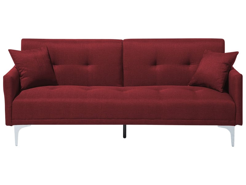 Sofa rozkładana LUCAN Bordowy dla 3 osób 76517