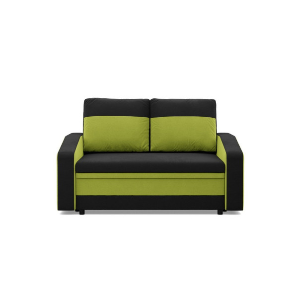 Sofa rozkładana, mikrofaza, AURELO, 148x87x90 cm, zielony | TYLETEGOTU 773327