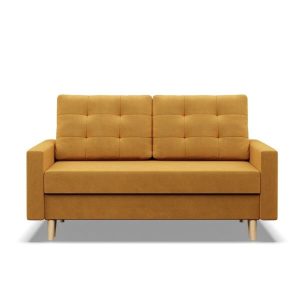 Sofa rozkładana, MILO, velvet, 152x92x92 cm, żółty | TYLETEGOTU 773335 Sofa rozkładana, MILO, velvet, 152x92x92 cm, żółty | TYLETEGOTU 773335