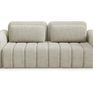 Sofa rozkładana na sprężynach kremowa boucla MARVIC z pojemnikiem 753198 Sofa rozkładana na sprężynach kremowa boucla MARVIC z pojemnikiem 753198