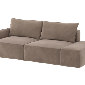 Sofa Rozkładana Prawostronna Trzyosobowa VINCI 2 Brązowa z Funkcją Spania 834616 Sofa Rozkładana Prawostronna Trzyosobowa VINCI 2 Brązowa z Funkcją Spania 834616