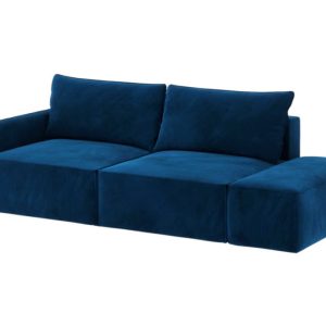 Sofa Rozkładana Prawostronna Trzyosobowa VINCI 2 Granatowa z Funkcją Spania 777279 Sofa Rozkładana Prawostronna Trzyosobowa VINCI 2 Granatowa z Funkcją Spania 777279