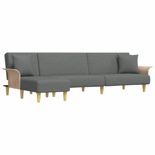 Sofa rozkładana Szary Tkanina vidaXL 471237
