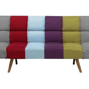 Sofa rozkładana tapicerowana wielokolorowa 124078 Sofa rozkładana tapicerowana wielokolorowa 124078