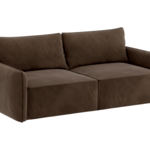 Sofa Rozkładana Trzyosobowa Pojemnik VINCI SMALL Brązowa z Funkcją Spania 814725 Sofa Rozkładana Trzyosobowa Pojemnik VINCI SMALL Brązowa z Funkcją Spania 814725