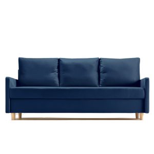 Sofa Rozkładana Trzyosobowa z Pojemnikiem AROSA Granatowa z Funkcją Spania 789476 Sofa Rozkładana Trzyosobowa z Pojemnikiem AROSA Granatowa z Funkcją Spania 789476