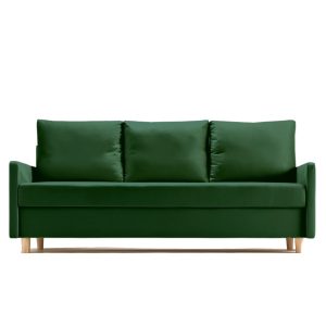 Sofa Rozkładana Trzyosobowa z Pojemnikiem AROSA Zielona z Funkcją Spania 789467 Sofa Rozkładana Trzyosobowa z Pojemnikiem AROSA Zielona z Funkcją Spania 789467
