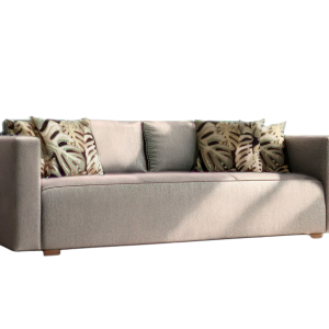 Sofa Rozkładana Trzyosobowa z Pojemnikiem BALATON Beżowa z Funkcją Spania 807113 Sofa Rozkładana Trzyosobowa z Pojemnikiem BALATON Beżowa z Funkcją Spania 807113