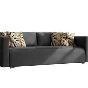Sofa Rozkładana Trzyosobowa z Pojemnikiem BALATON Grafitowa Funkcja Spania 807115 Sofa Rozkładana Trzyosobowa z Pojemnikiem BALATON Grafitowa Funkcja Spania 807115