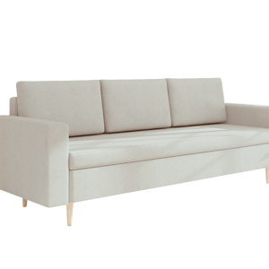 Sofa Rozkładana Trzyosobowa z Pojemnikiem BEVER Beżowa z Funkcją Spania 775151 Sofa Rozkładana Trzyosobowa z Pojemnikiem BEVER Beżowa z Funkcją Spania 775151