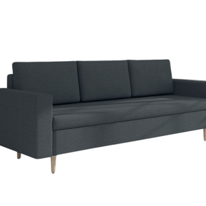 Sofa Rozkładana Trzyosobowa z Pojemnikiem BEVER Grafitowa z Funkcją Spania 775163 Sofa Rozkładana Trzyosobowa z Pojemnikiem BEVER Grafitowa z Funkcją Spania 775163