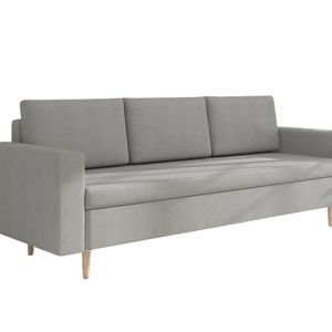 Sofa Rozkładana Trzyosobowa z Pojemnikiem BEVER Szara z Funkcją Spania 775160 Sofa Rozkładana Trzyosobowa z Pojemnikiem BEVER Szara z Funkcją Spania 775160