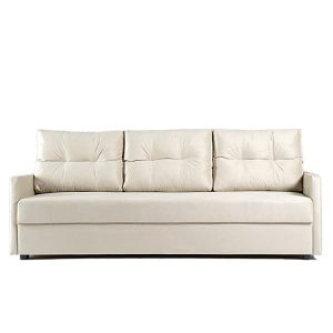 Sofa Rozkładana Trzyosobowa z Pojemnikiem BONA Beżowa z Funkcją Spania 789463 Sofa Rozkładana Trzyosobowa z Pojemnikiem BONA Beżowa z Funkcją Spania 789463