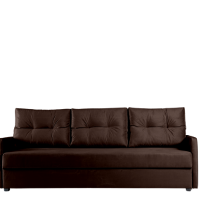 Sofa Rozkładana Trzyosobowa z Pojemnikiem BONA Brązowa z Funkcją Spania 814969 Sofa Rozkładana Trzyosobowa z Pojemnikiem BONA Brązowa z Funkcją Spania 814969