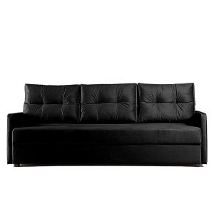 Sofa Rozkładana Trzyosobowa z Pojemnikiem BONA Czarna z Funkcją Spania 789495 Sofa Rozkładana Trzyosobowa z Pojemnikiem BONA Czarna z Funkcją Spania 789495