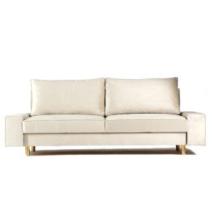 Sofa Rozkładana Trzyosobowa z Pojemnikiem DES Granatowa z Funkcją Spania 777281
