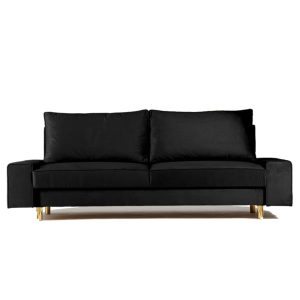 Sofa Rozkładana Trzyosobowa z Pojemnikiem DES Szara z Funkcją Spania 777299