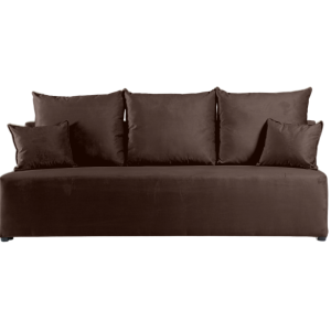 Sofa Rozkładana Trzyosobowa z Pojemnikiem ESTI Brązowa z Funkcją Spania 815259