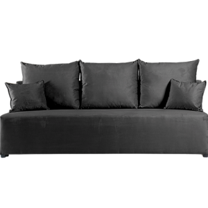 Sofa Rozkładana Trzyosobowa z Pojemnikiem ESTI Grafitowa z Funkcją Spania 851275