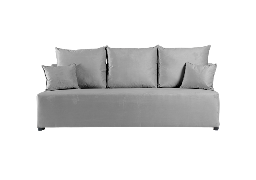 Sofa Rozkładana Trzyosobowa z Pojemnikiem ESTI Szara z Funkcją Spania 851288