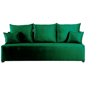 Sofa Rozkładana Trzyosobowa z Pojemnikiem ESTI Zielona z Funkcją Spania 813241
