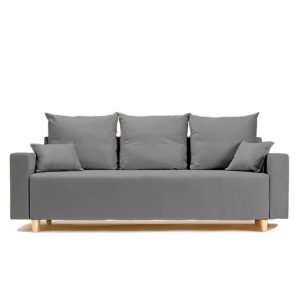 Sofa Rozkładana Trzyosobowa z Pojemnikiem EVER Grafitowa z Funkcją Spania 789491 Sofa Rozkładana Trzyosobowa z Pojemnikiem EVER Grafitowa z Funkcją Spania 789491