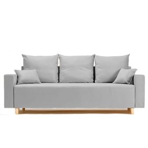 Sofa Rozkładana Trzyosobowa z Pojemnikiem EVER Szara z Funkcją Spania 789487 Sofa Rozkładana Trzyosobowa z Pojemnikiem EVER Szara z Funkcją Spania 789487
