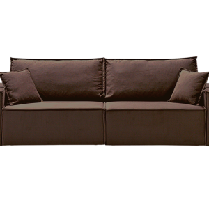 Sofa Rozkładana Trzyosobowa z Pojemnikiem GRANDE Brązowy z Funkcją Spania 814966 Sofa Rozkładana Trzyosobowa z Pojemnikiem GRANDE Brązowy z Funkcją Spania 814966