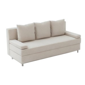 Sofa Rozkładana Trzyosobowa z Pojemnikiem HELIOS Beżowy z Funkcją Spania 775167 Sofa Rozkładana Trzyosobowa z Pojemnikiem HELIOS Beżowy z Funkcją Spania 775167