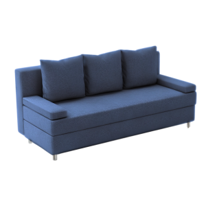 Sofa Rozkładana Trzyosobowa z Pojemnikiem HELIOS Granatowy z Funkcją Spania 775148 Sofa Rozkładana Trzyosobowa z Pojemnikiem HELIOS Granatowy z Funkcją Spania 775148