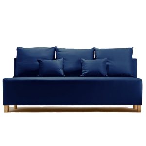 Sofa Rozkładana Trzyosobowa z Pojemnikiem NYX Granatowa z Funkcją Spania 789477