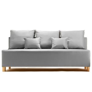 Sofa Rozkładana Trzyosobowa z Pojemnikiem NYX Szara z Funkcją Spania 789472