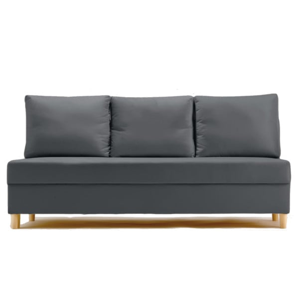 Sofa Rozkładana Trzyosobowa z Pojemnikiem ONYX Grafitowa z Funkcją Spania 789470