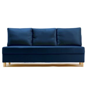 Sofa Rozkładana Trzyosobowa z Pojemnikiem ONYX Granatowa z Funkcją Spania 789503 Sofa Rozkładana Trzyosobowa z Pojemnikiem ONYX Granatowa z Funkcją Spania 789503