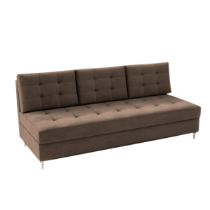 Sofa Rozkładana Trzyosobowa z Pojemnikiem PERO Brązowa z Funkcją Spania 814960 Sofa Rozkładana Trzyosobowa z Pojemnikiem PERO Brązowa z Funkcją Spania 814960